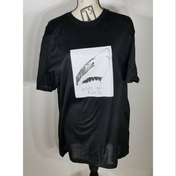 Lanvin Men's Black Natural Pain Killer Me T-Shirt Size Medium NWD - Picture 1 of 7